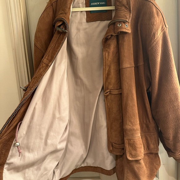 Men's Brown Suede Leather Jacket - Picture 15 of 15